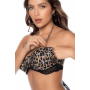 Bikini Bandeau Léopard avec Dentelle - MAL67106LEOP