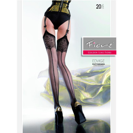 Edvige Stockings - Black and Red