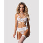 Premisis White 3 Pieces Crotchless Set PREMIUM