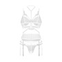 Premisis White 3 Pieces Crotchless Set PREMIUM