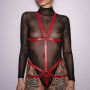 Body Harness Red leather