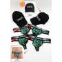 Pack 4 Strings Homme LM2402-57ARO LOOKME  2 Casquettes Offertes