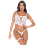 Ensemble 3 Pièces Dentelle Blanche - MAL8929WHT