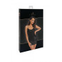 F307 Mirage wetlook mini dress with jewelry rhinestone chain