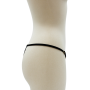 String noir en dentelle avec bijou et chaîne dorée - PM06G-BBLK
