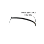 String noir en dentelle avec bijou et chaîne dorée - PM06G-BBLK