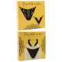 Tanga noir en dentelle avec bijou losanges dorés - PM01GBLK