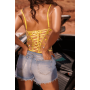 Body string jaune brodé - MAL8925SUN