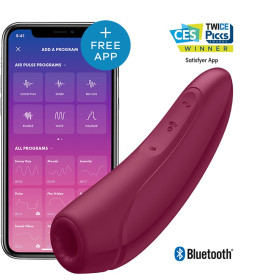 Stimulateur clitoridien connecté bordeaux Curvy 1 Satisfyer - CC5972390214 Stimulateur clitoridien connecté bordeaux Curvy 1 Satisfyer - CC5972390214