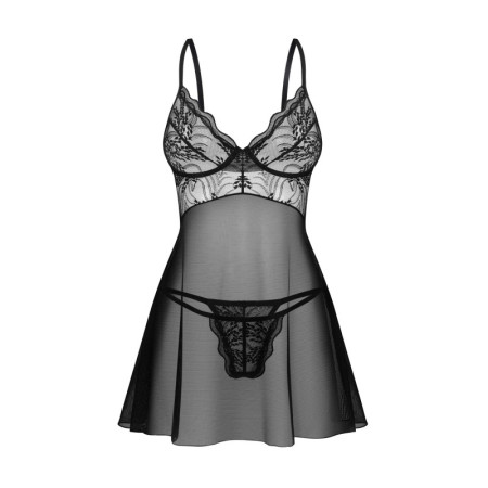 Perisia babydoll and thong - Black