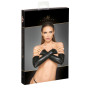 F213 elastic eco leather fingerless gloves