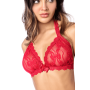 Ensemble sexy 2 pièces en dentelle délicate avec haut et string Mapalé - MAL8971RED