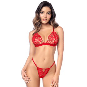 Ensemble sexy 2 pièces en crochet tricoté avec haut ajustable et string Mapalé - MAL8966RED Ensemble sexy 2 pièces en crochet tricoté avec haut ajustable et string Mapalé - MAL8966RED