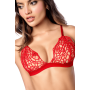 Ensemble sexy 2 pièces en crochet tricoté avec haut ajustable et string Mapalé - MAL8966RED