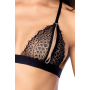 Ensemble sexy 4 pièces peek-a-boo avec chaînes, menottes et masque Mapalé - MAL8959BLK