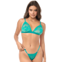 Ensemble sexy 2 pièces en dentelle extensible avec haut ajustable et string Mapalé - MAL8949WTEA