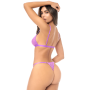 Ensemble sexy 2 pièces en dentelle douce et extensible avec haut réglable et string Mapalé - MAL8949WORC