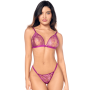 Ensemble sexy 2 pièces en dentelle avec effet brillant Mapalé - MAL8947PKAG
