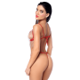 Ensemble sexy 2 pièces avec franges en strass scintillants Mapalé - MAL2811RED