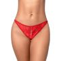 String sexy en dentelle avec chaînes Mapalé - MAL133RED