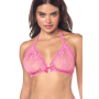 Ensemble sexy 2 pièces rose en dentelle avec haut et string Mapalé - MAL8971PINK