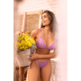Ensemble sexy 2 pièces en dentelle douce et extensible avec haut réglable et string Mapalé - MAL8949WORC