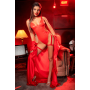 Body sexy en similicuir avec armatures et porte-jarretelles amovible Mapalé - MAL2810RED