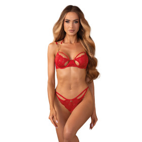 Matildea ensemble lingerie ouvert rouge Matildea ensemble lingerie ouvert rouge