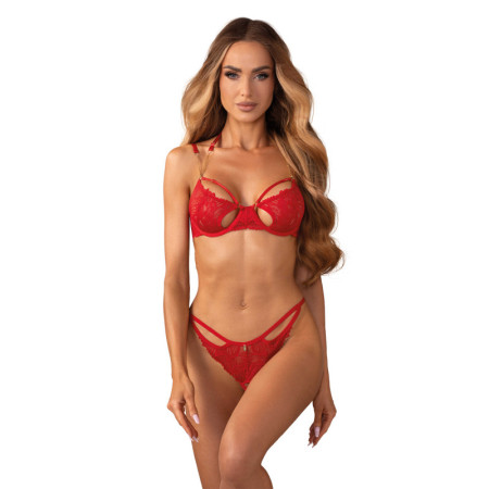 Matildea crotchless Set Red