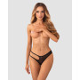 Saturis string ouvert noir