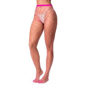 Collant large maille rose - MAL1106NPK Collant large maille rose - MAL1106NPK