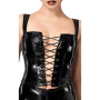 F379 Dominae Corset Top en PVC lacé sur l'avant