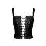 F379 Dominae Corset Top en PVC lacé sur l'avant