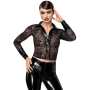 F377 Noirelle Chemise en dentelle boutonnée