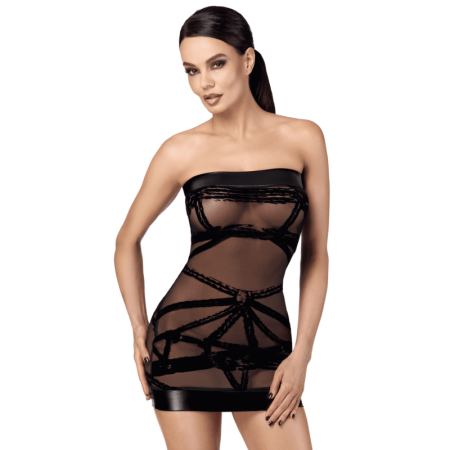 F359 Bondesque Mini robe épaule dénudée
