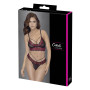 Ensemble soutien-gorge et string en dentelle et résille - R2213788