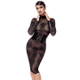 F375 Noirelle Robe corset mi-longue en dentelle