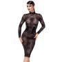 F375 Noirelle Robe corset mi-longue en dentelle