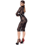 F375 Noirelle Robe corset mi-longue en dentelle
