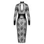 F375 Noirelle Robe corset mi-longue en dentelle