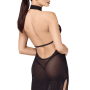 F372 Onyx Robe longue à deux fentes