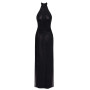 F372 Onyx Robe longue à deux fentes