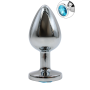 Plug bijou en aluminium bijou bleu Large - RY-003LBL