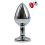 Plug bijou en aluminium bijou rouge Medium - RY-002RED