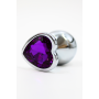 Plug bijou en aluminium bijou coeur violet Medium - RY-014PUR