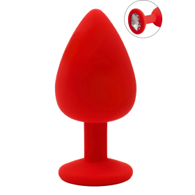 Plug rouge bijou cristal Large CHERRY - RY-069CRED