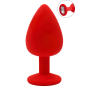 Plug rouge bijou cristal Large CHERRY - RY-069CRED