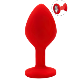 Plug rouge bijou cristal Medium CHERRY - RY-068CRED