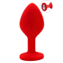 Plug rouge bijou cristal Medium CHERRY - RY-068CRED
