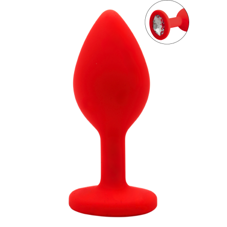 Plug rouge bijou cristal Small CHERRY - RY-067CRED